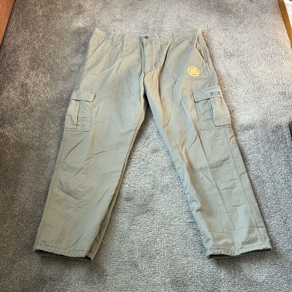 Wrangler Khaki Cargo Pants Relaxed Fit Workwear Utility SIZE 40x30
